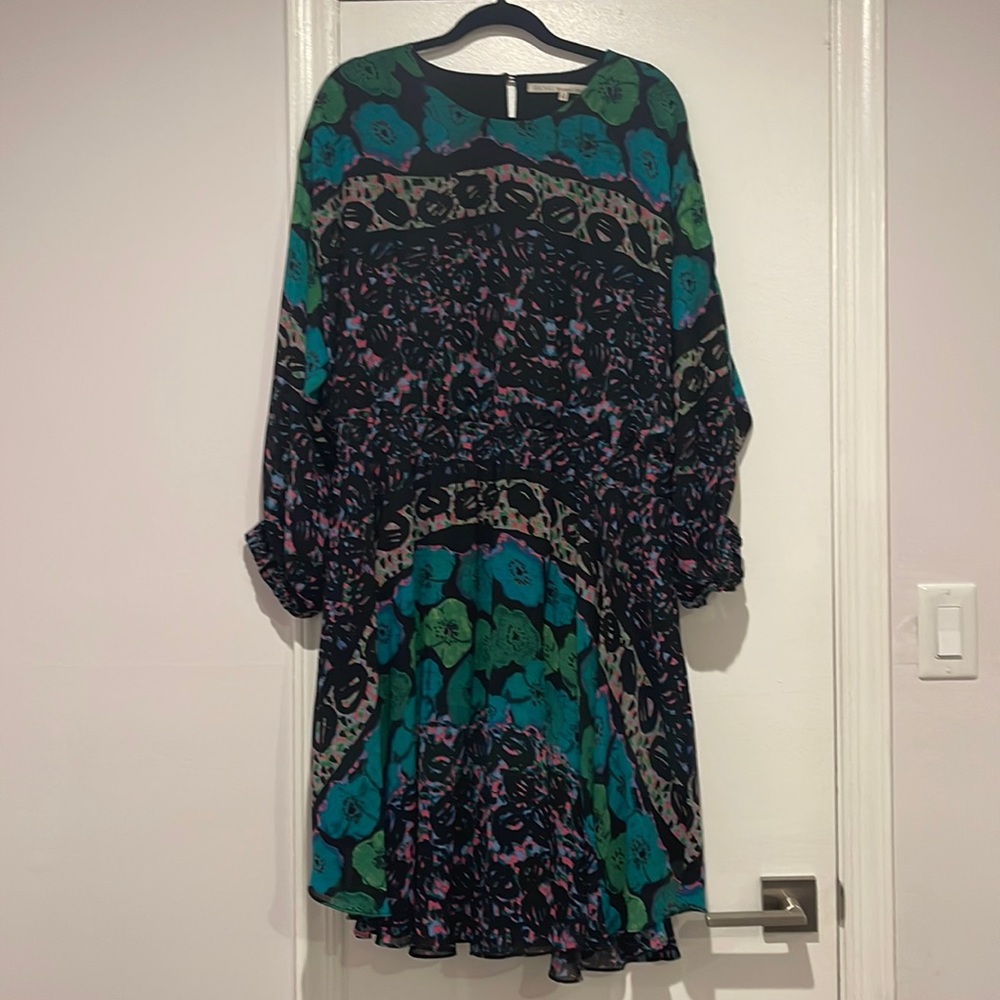 printed chiffon dress